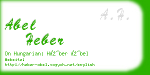 abel heber business card